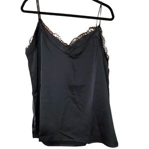 NWT  Gibson Black Cami w/ Lace detail
